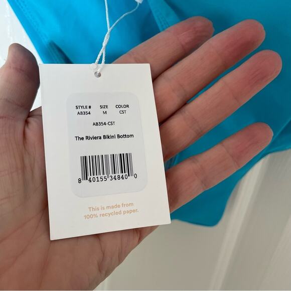 NEW WITH TAGS Andie Turquoise Riviera Bikini Bottom in Size Medium - Picture 6 of 8